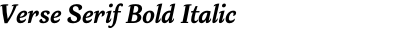 Verse Serif Bold Italic